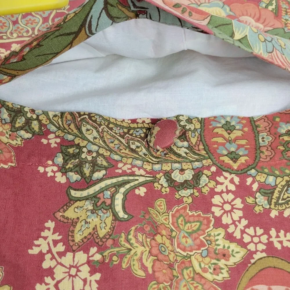 Pottery Barn Clara Palampore Euro Sham Paisley Floral Red 20
